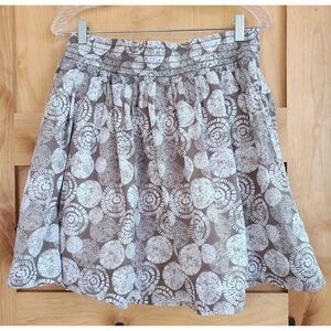 Banana Republic 100% Cotton Mini Skirt Cotton Lining Size 6 Elastic Waistband
